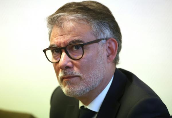 Olivier Faure le 9 mars 2026, à Amiens dans la Somme