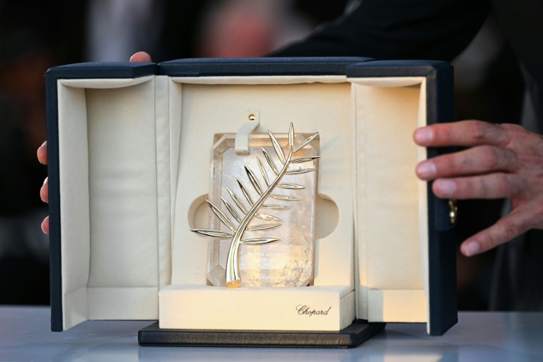 La Palme d'or de la 78ème édition du festival de Cannes, le 24 mai 2025, dans les Alpes-Maritimes