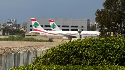 Un avion de la Middle East Airlines sur le tarmac de l'aéroport de Beyrouth, le 10 avril 2026.
