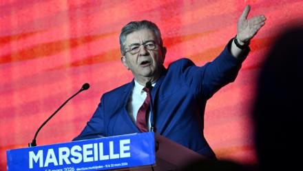 Jean-Luc Mélenchon en meeting à Marseille, le 7 mars 2026