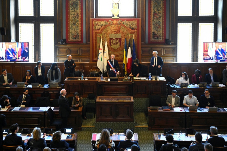 Le socialiste Emmanuel Grégoire été intronisé maire de la capitale par le Conseil de Paris, le 29 mars 2026 