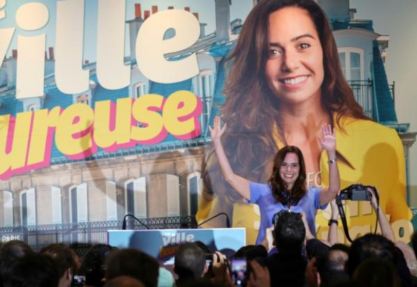 Sarah Knafo à son meeting de lancement de campagne, le 12 janvier 2026 dans les Salons Hoche à Paris
