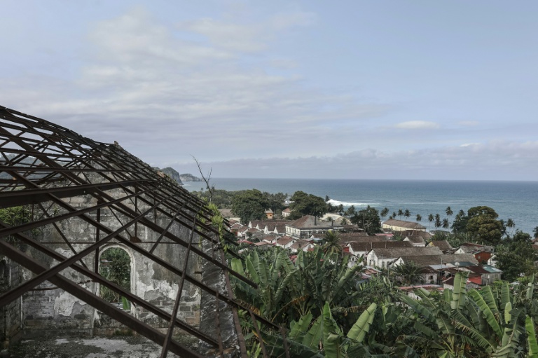Les sanzalas de la roça d'Agua Izé, l'une des six classées par l'Unesco, à Sao Tomé-et-Principe, le 10 août 2026