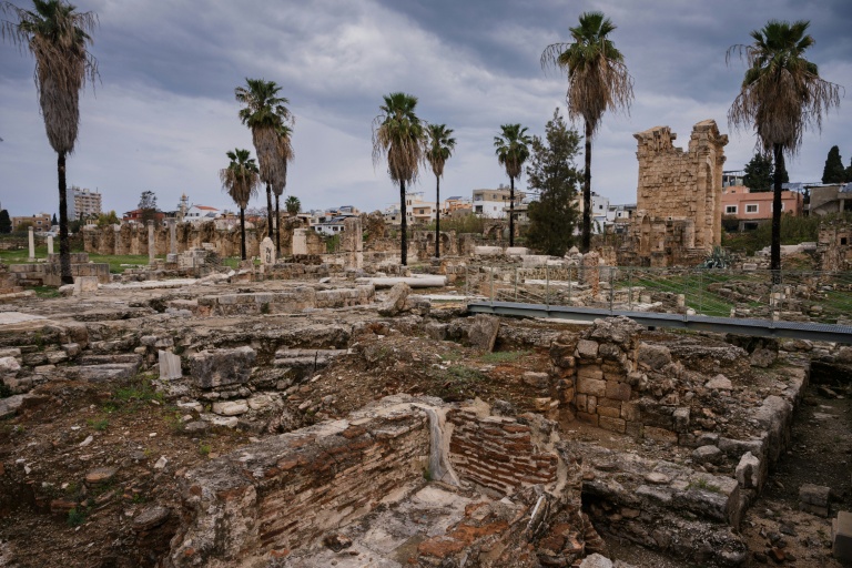 Vue du site de l'hippodrome romain de Tyr, dans le sud du Liban, le 23 mars 2026