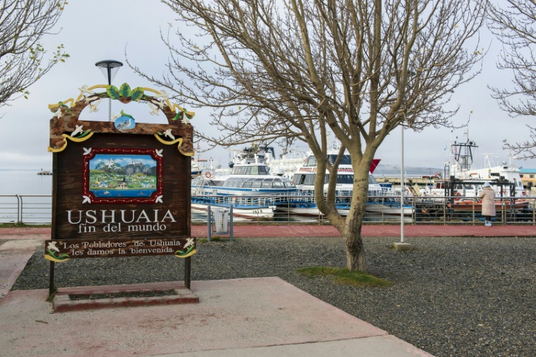 Une vue du port d'Ushuaïa, en Argentine, le 2 mai 2025