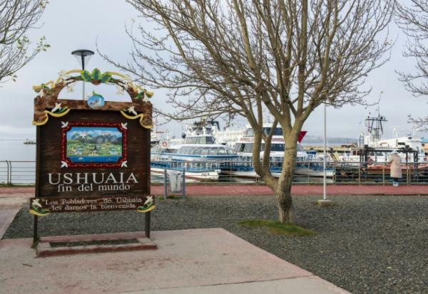 Une vue du port d'Ushuaïa, en Argentine, le 2 mai 2025