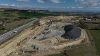 Le chantier de l'A69 entre Toulouse et Castres, près de Puylaurens, dans le Tarn, le 28 février 2025