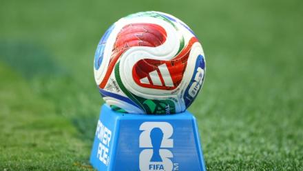 Le ballon Trionda d'Adidas lors du Mondial de football , juillet 2026