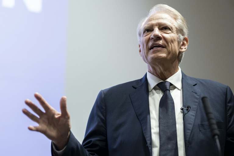 Dominique de Villepin, ancien Premier ministreet candidat potentiel à l'élection présidentielle de 2027, le 12 mai 2026 à Strasbourg