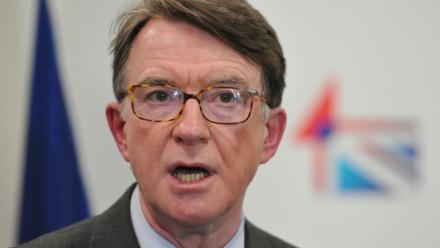 Peter Mandelson à Londres le 30 janvier 2013