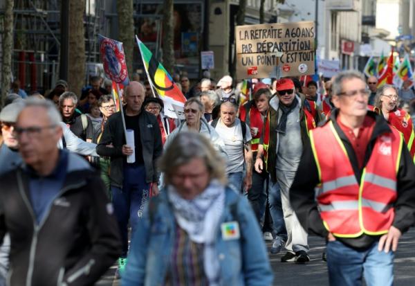 Manifestation de retraités à l'appel des syndicats CGT, FSU et Solidaires pour une revalorisation "maximum" des pensions complémentaires, le 14 octobre 2026