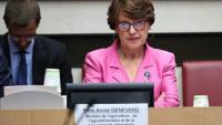 La ministre de l'Agriculture Annie Genevard à Paris le 16 septembre 2026