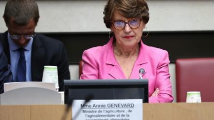 La ministre de l'Agriculture Annie Genevard à Paris le 16 septembre 2026