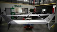 Un drone à l'usine Survey Copter, filiale d'Airbus, à Pierrelatte, le 31 mars 2026 dans la Drôme