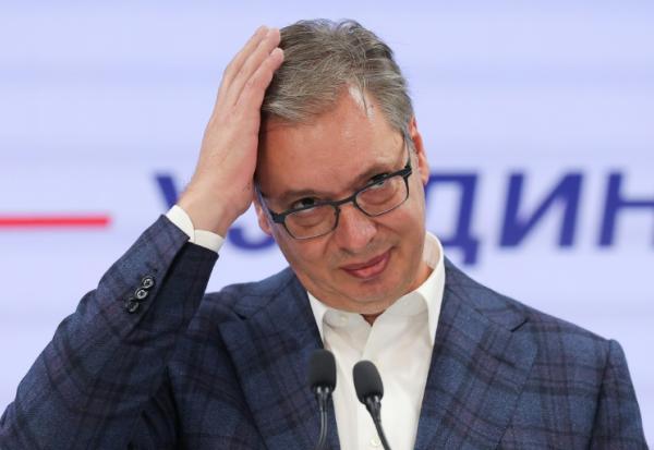 L'ancien président serbe Aleksandar Vucic à Belgrade le 25 octobre 2026