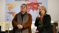 Francis Godard et Sylvie Godard, le beau-père et la mère de Christophe Gleizes, le 15 octobre 2026 à Paris