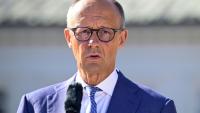 Le chancelier Friedrich Merz s'exprime lors d'un séminaire gouvernmental à Neuhardenberg, à l'est de Berlin, 25 août 2026