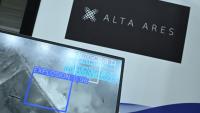 Images filmées par un intercepteur d'Alta Ares, société française spécialisée dans les systèmes de défense aérienne au salon du Bourget près de Paris, le 18 juin 2025 