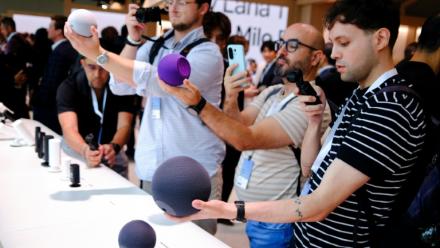 Les nouvelles enceintes connectées Echo d'Amazon, à New York