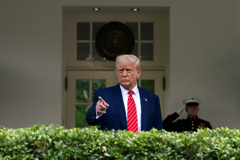 Le président américain Donald Trump à la Maison Blanche, le 8 mai 2025 à Washington