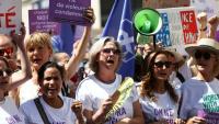 Dans la manifestation à Paris samedi 4 juillet 2026