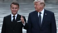 Emmanuel Macron accueille Donald Trump au château de Versailles, le 17 juin 2026.