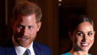 Le prince Harrry et son épouse Meghan à Londres, le 5 mars 2020