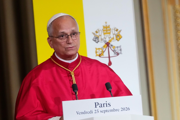 Le pape Léon XIV lors de son discours à l'Elysée le 25 septembre 2026