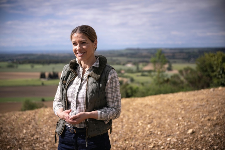 Céline Imart, agricultrice et eurodéputée LR, le 17 mai 2024, à Cuq-Toulza, dans le Tarn