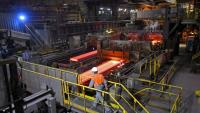 Sur le site d'ArcelorMittal à Dunkerque, le 11 février 2022