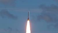 La fusée Ariane 6 d'Arianespace transportant 36 satellites de la constellation Amazon Leo, le 17 juin 2026 à Kourou, en Guyane