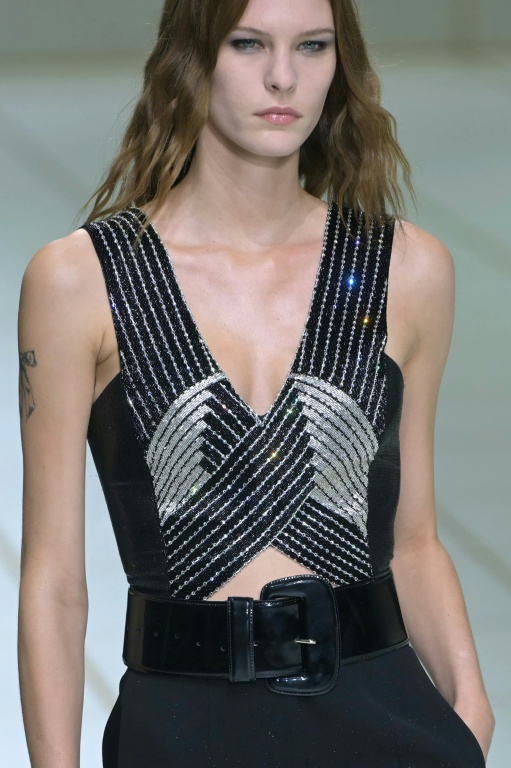 Défilé de la collection printemps-été Giorgio Armani lors de la semaine de la mode, le 27 septembre 2026 à Milan