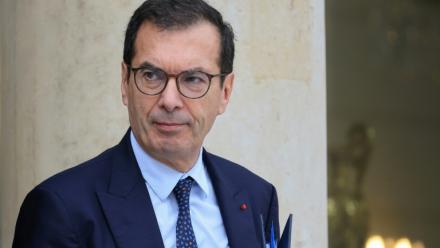 Le ministre du Travail Jean-Pierre Farandou à la sortie de l'Elysée, le 14 octobre 2026 à Paris