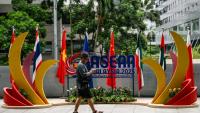 Logo de l'Asean, le 25 mai 2025 à Kuala Lumpur