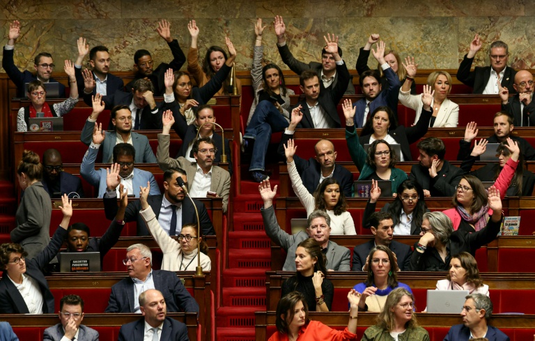 Les députés votent un amendement visant à modifier le statut des AESH lors de la niche parlementaire LFI à l'Assemblée nationale, à Paris, le 29 octobre 2026