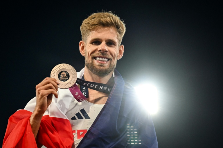 Le Français Jimmy Gressier, médaillé de bronze du 10.000 m aux Championnats d'Europe d'athlétisme, le 15 août 2026 à Birmingham