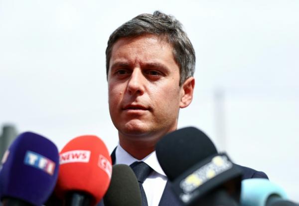 Le secrétaire général de Renaissance Gabriel Attal à Châlons-en-Champagne, dans la Marne le 30 août 2026