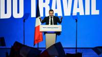 Le président du Rassemblement National (RN), Jordan Bardella, lorsdu rassemblement "Fête de la nation" à Mâcon, le 1er mai 2026 en Saône-et-Loire