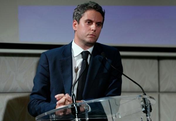 Le candidat Renaissance à la présidentielle Gabriel Attal à Paris le 14 octobre 2026