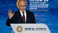 Le président russe Vladimir Poutine au Forum économique international de Saint-Pétersbourg (SPIEF), le 5 juin 2026 en Russie