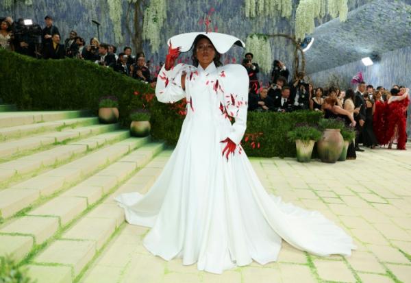 La joueuse professionnelle de tennis Naomi Osaka arrive au Met Gala, à new York, le 4 mai 2026