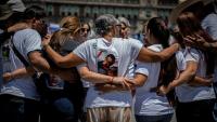 Manifestation sur les migrants portés disparus, à Mexico, le 14 mai 2026