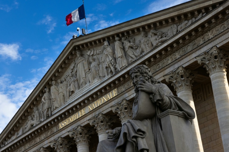 Le parvis du Palais Bourbon, siège de l'Assemblée nationale, le 10 juillet 2024 à Paris