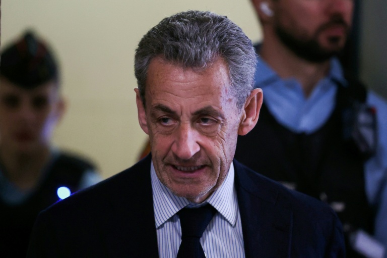 L'ex-président français Nicolas Sarkozy à son procès en appel dans l'affaire du financement libyen le 23 mars 2026 à Paris