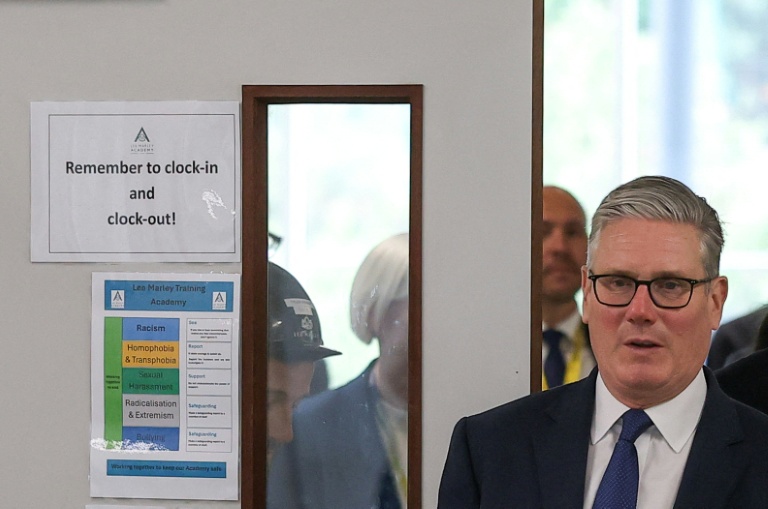 Le Premier ministre britannique Keir Starmer lors d'une visite au London South Bank Technical College, à Londres, le 12 mai 2026