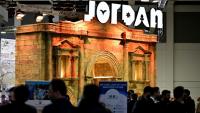 Des visiteurs au stand de la Jordanie au salon du tourisme de Berlin ITB