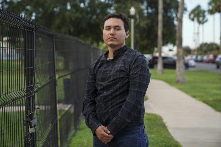 Diego Ayala, propriétaire d'une entreprise de jardinage, le 24 octobre 2026 à McAllen, au Texas