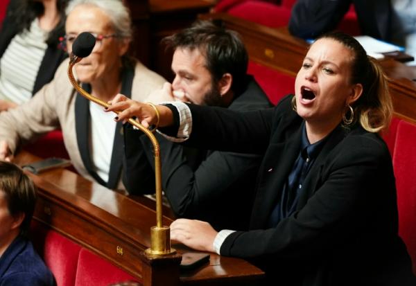 La cheffe du groupe insoumis à l'Assemblée nationale Mathilde Panot le 21 juillet 2026 à Paris