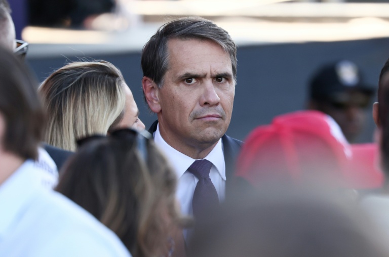 Le ministre américain de la Justice par intérim, Todd Blanche, participe à une cérémonie de lancement de la Grande foire américaine des Etats, sur l'esplanade du Mall à Washington, le 24 juin 2026