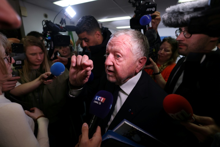 Jean-Michel Aulas, candidat à la mairie de Lyon après le second tour des élections municipales de 2026 à Lyon, le 22 mars 2026